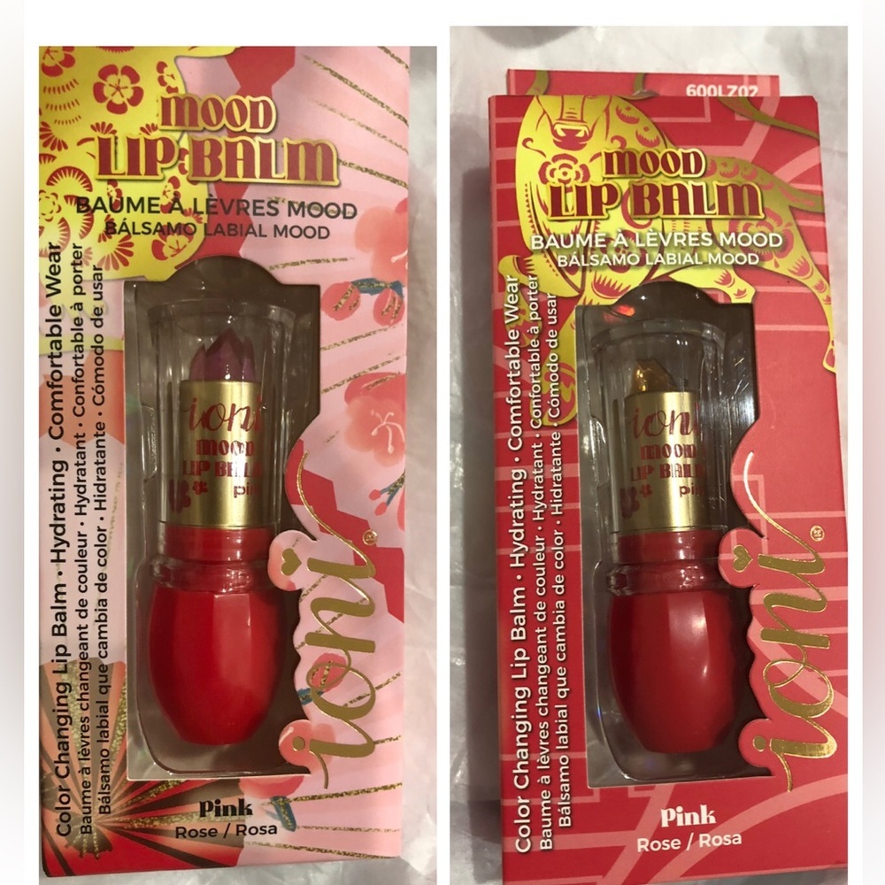 Lunar Zodiac Chinese Zodiac pink color changing mood lip balms - 2pack new